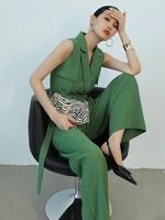 2022 summer sleeveless workwear jumpsuit womens chic advanced design sense slim fit jumpsuit