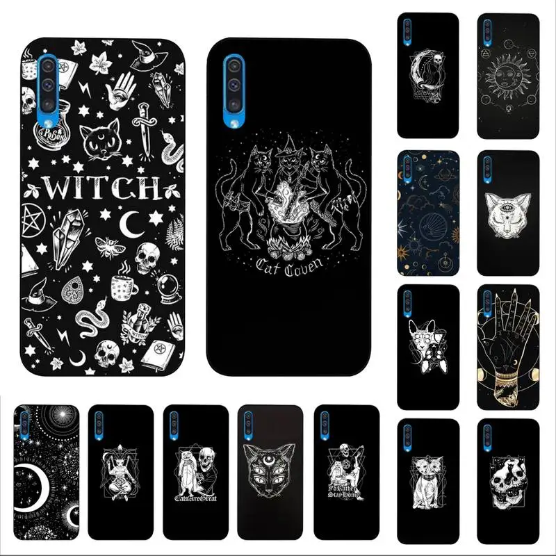 

MaiYaCa Death Tarot Cat Phone Case for Samsung A51 01 50 71 21S 70 10 31 40 30 20E 11 A7 2018