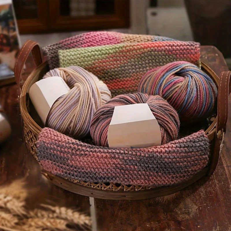 50 г/шар цветная хлопковая шерстяная пряжа мягкая для ручного вязания крючком