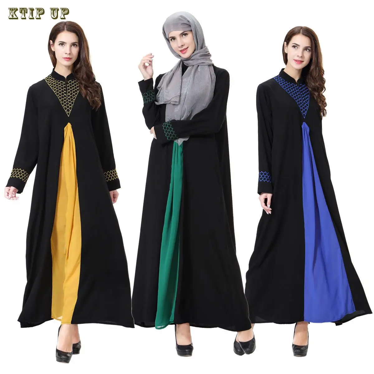 

Muslim Dress Women Loose Black Abaya Dubai Long Robe Tunic Kimono Jubah Middle East Arab Hijab Islamic Clothing Kaftan Moroccan