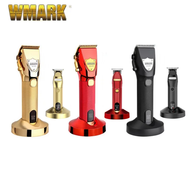 

WMARK NG-2031 NG-203 Профессиональный парикмахерский электрический толкатель, перезаряжаемый триммер, мужской триммер для волос,