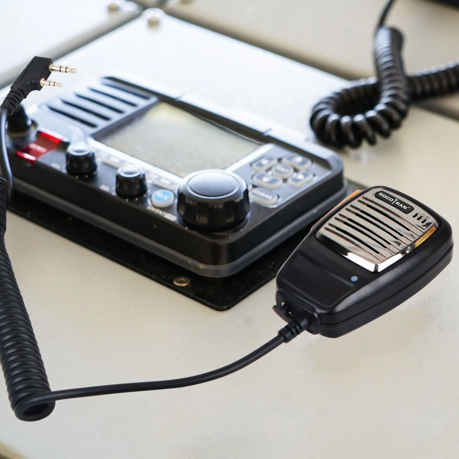 SOCOTRAN walkie talkie Remote Speaker Microphone K plug with Audio Jack for Socotran SC-308 SC-508 SC-600 (RSM-K01)