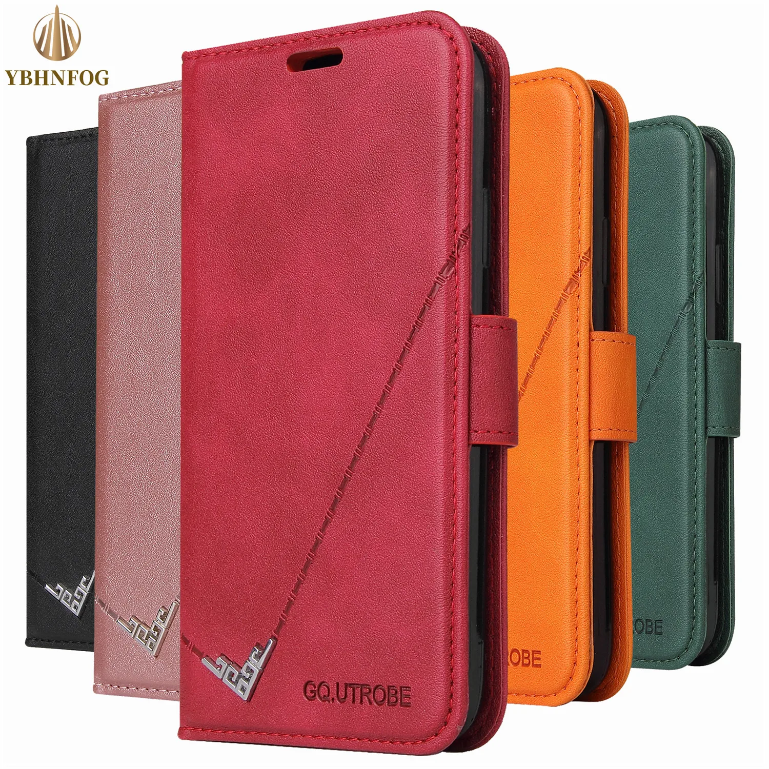 Luxury Leather Flip Case For iPhone 14 13 12 Mini 11 Pro Max XR X XS 6 6S 7 8 Plus SE 2020 Magnetic Wallet Holder Stand Cover
