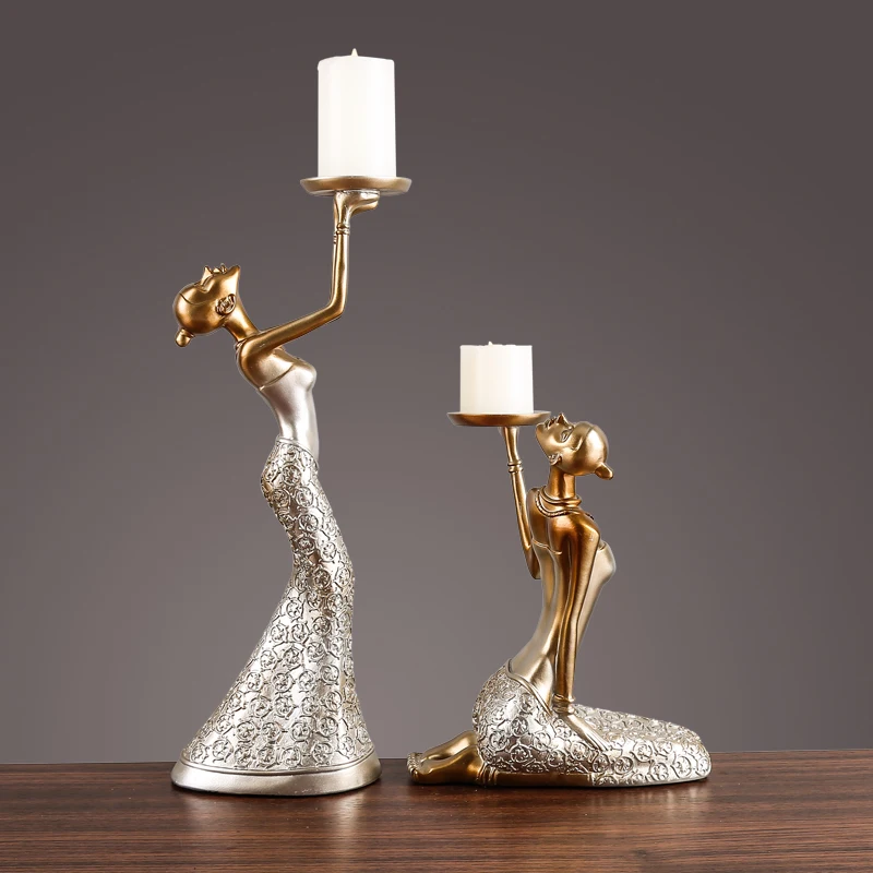 

Свадебные подсвечники Churche, домашний декор, металлическая люстра, Золотая винтажная Скандинавская Ароматизированная настольная подсвечни...