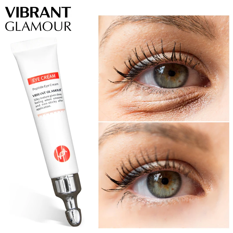 

1pcs Eye Cream Peptide Collagen Serum Anti-Wrinkle VIBRANT GLAMOUR Anti-Age Remover Dark Circles Eye Care Against Puffiness Bags