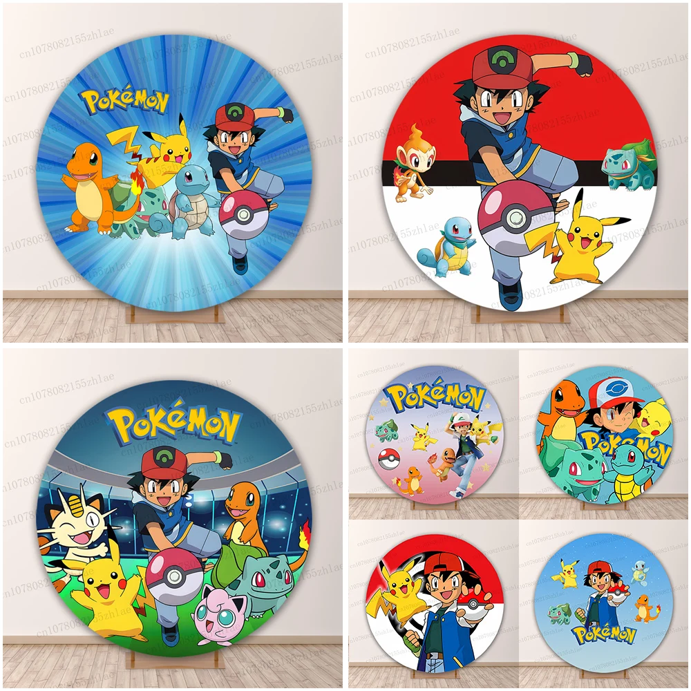 Покемон День Рождения Круглый Фото Фон Baby Shower Баннер