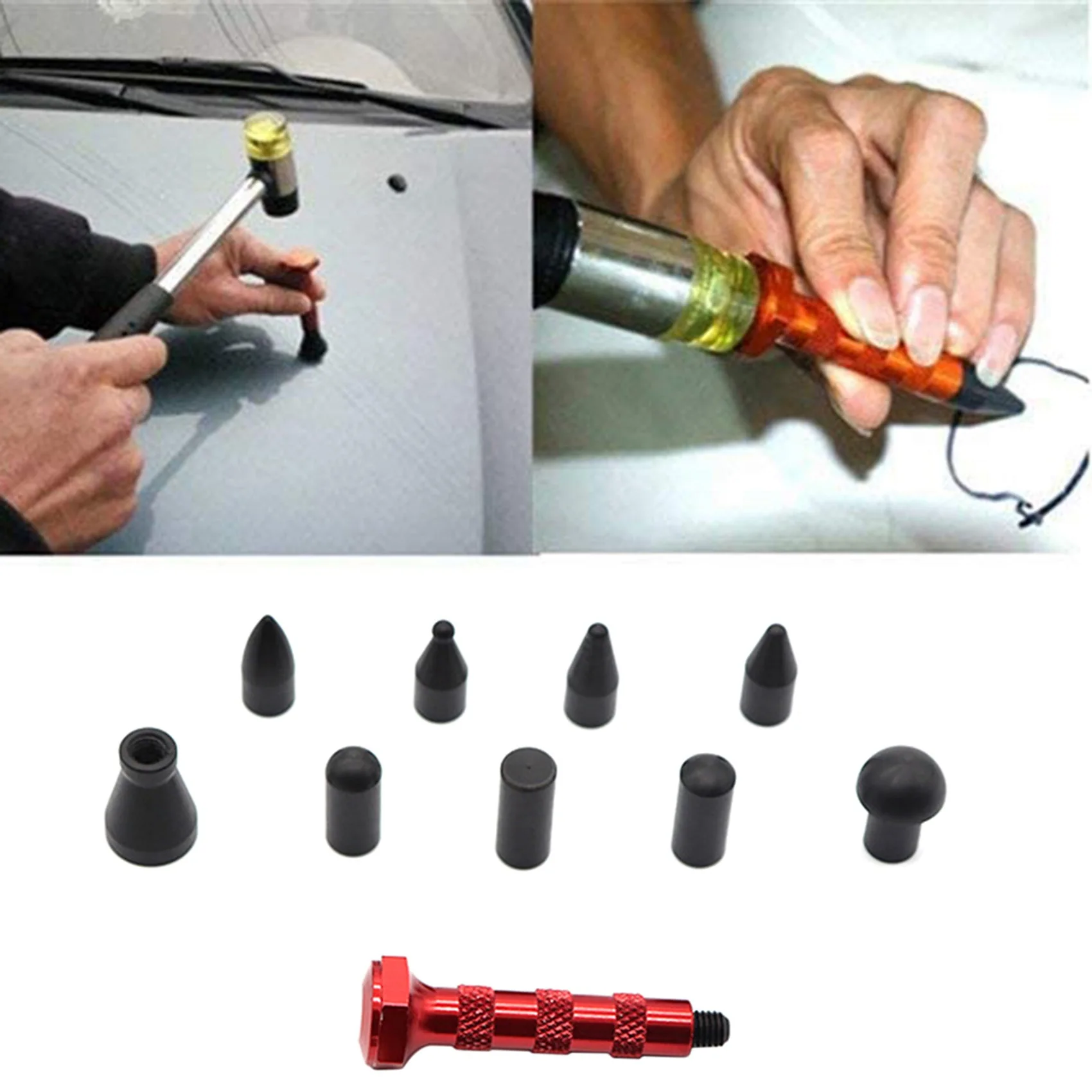 Набор инструментов для ремонта вмятин комплект из 10 алюминиевых безпокрасочного