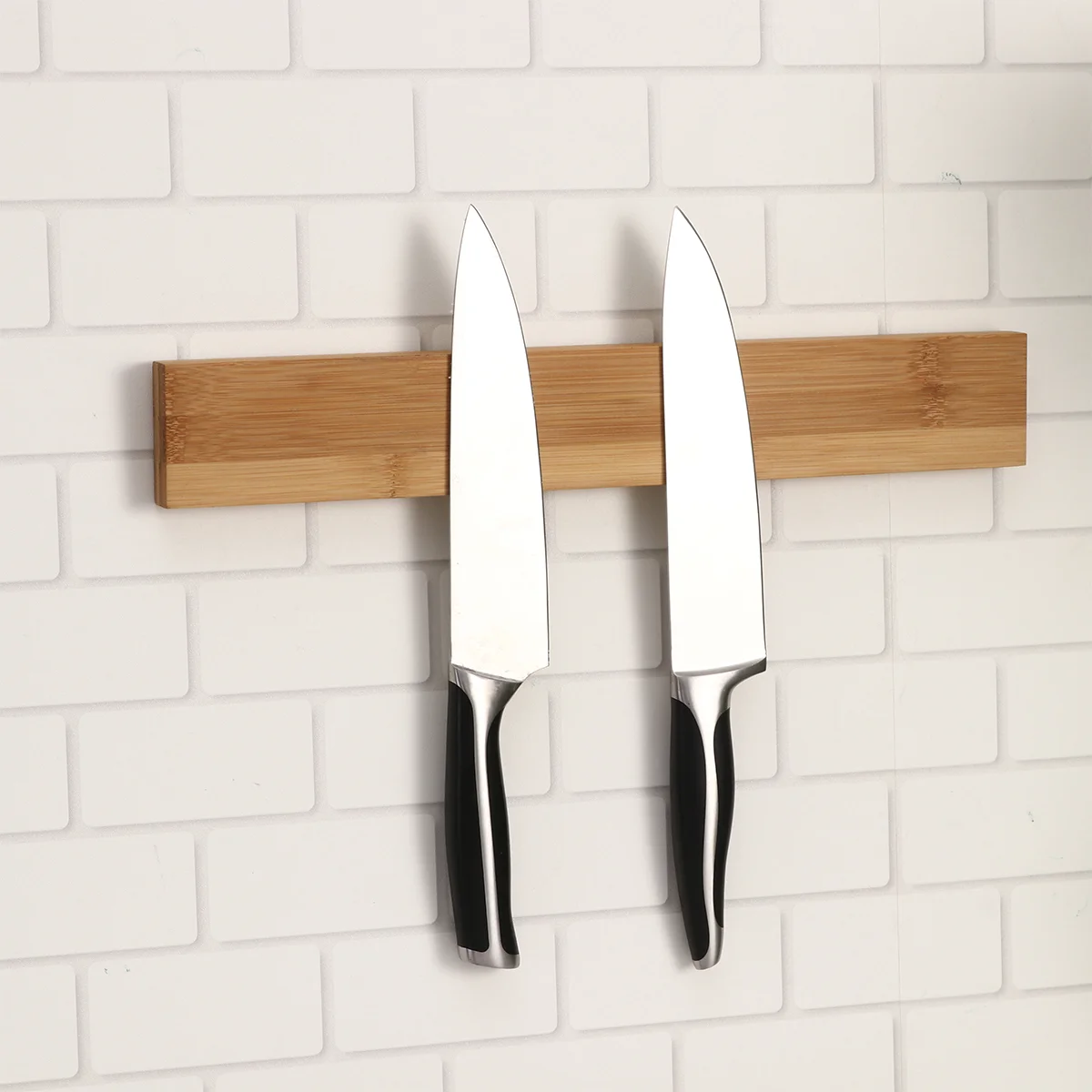 

Bamboo Magnet Holder Kitchen Tool Cutter Scissors Storage Magnetic Wall Hanging Free Punching Suction Holder