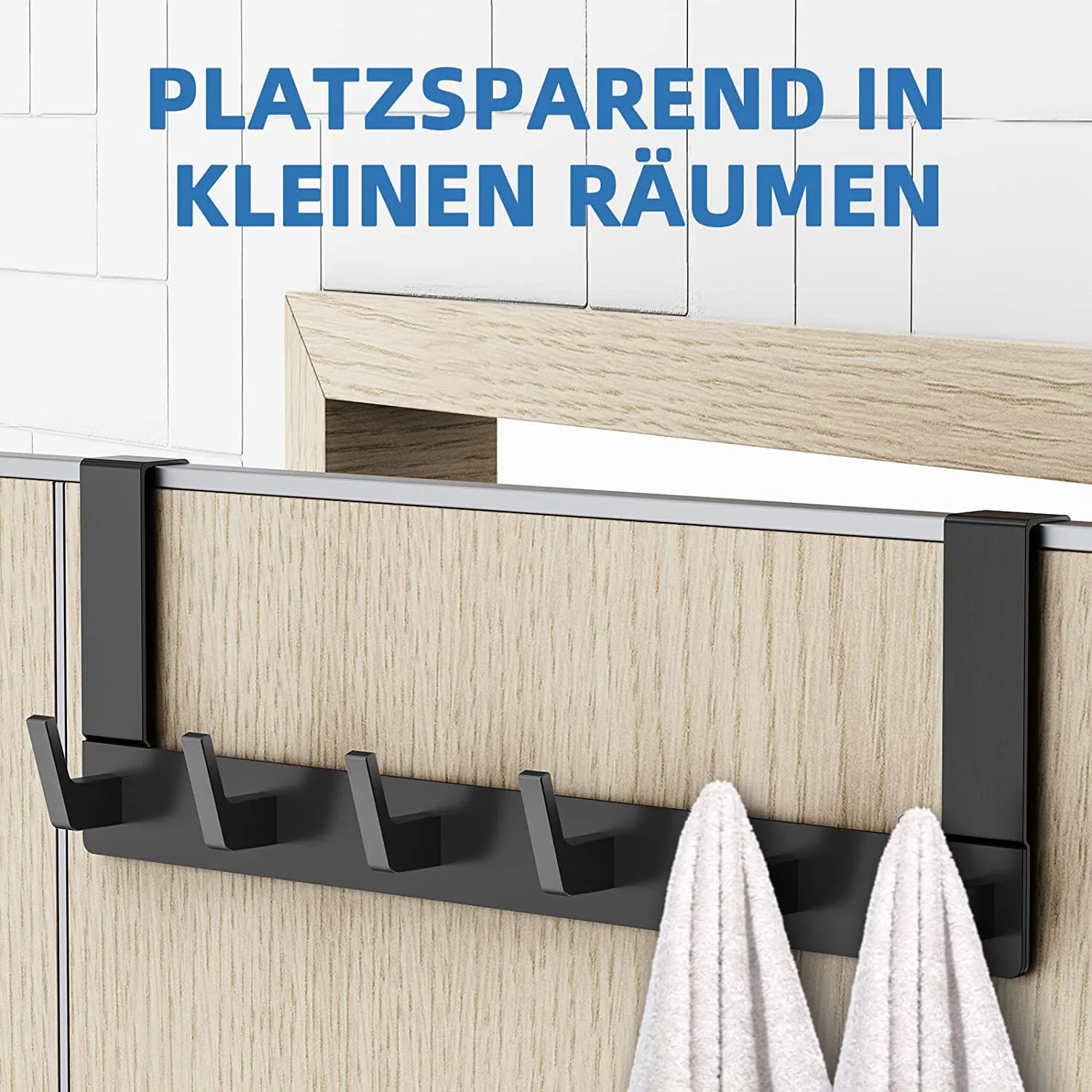 

Door Coat Rack with 6 Hooks - Door Hooks for Hanging - Clothes Hooks Door for Bathroom Door Hook Rail Modern Door Hanger