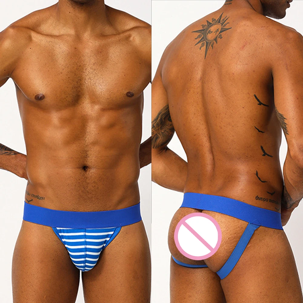 

Men's Sexy Briefs Jock Strap Underwear Hollow Butt Underpants U Convex Pouch Panties Open Butt G-String Thongs Soft Panties