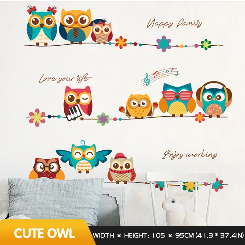 

Мультяшные наклейки совы skyfragrant