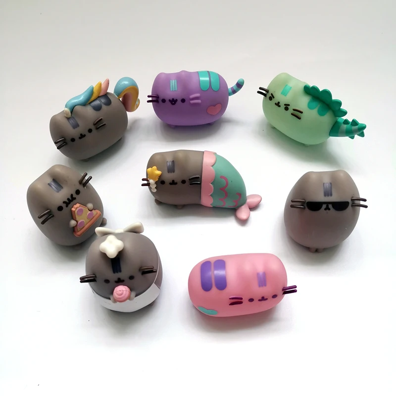 

Original Hit Fashion Pusheens Cos Dinosaur Unicorn Mermaid Fat Cat Figure Rare Limite Collection Model Figurine Toy Gift For Kid