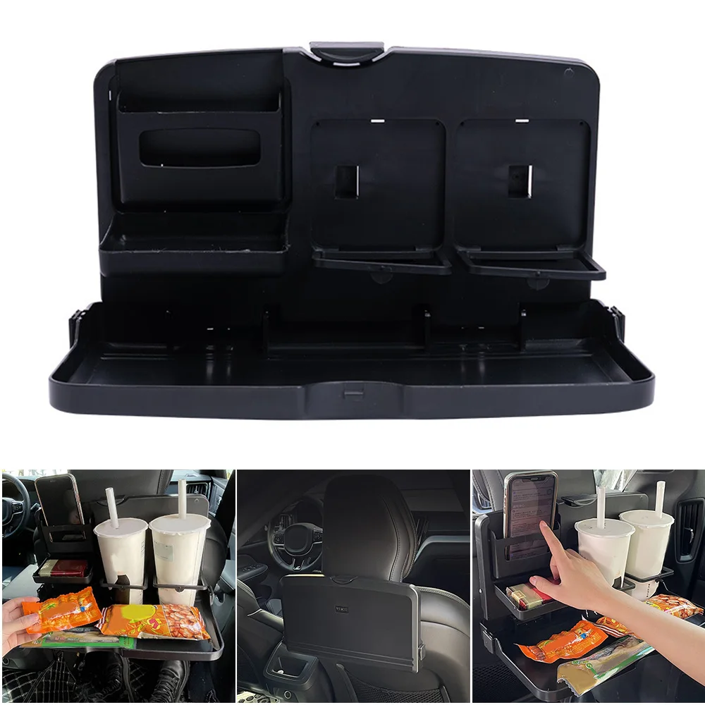 

2021 автомобильный обеденный стол на заднее сиденье, универсальная Складная стойка для напитков, держатель для телефона, прочный и простой в ...
