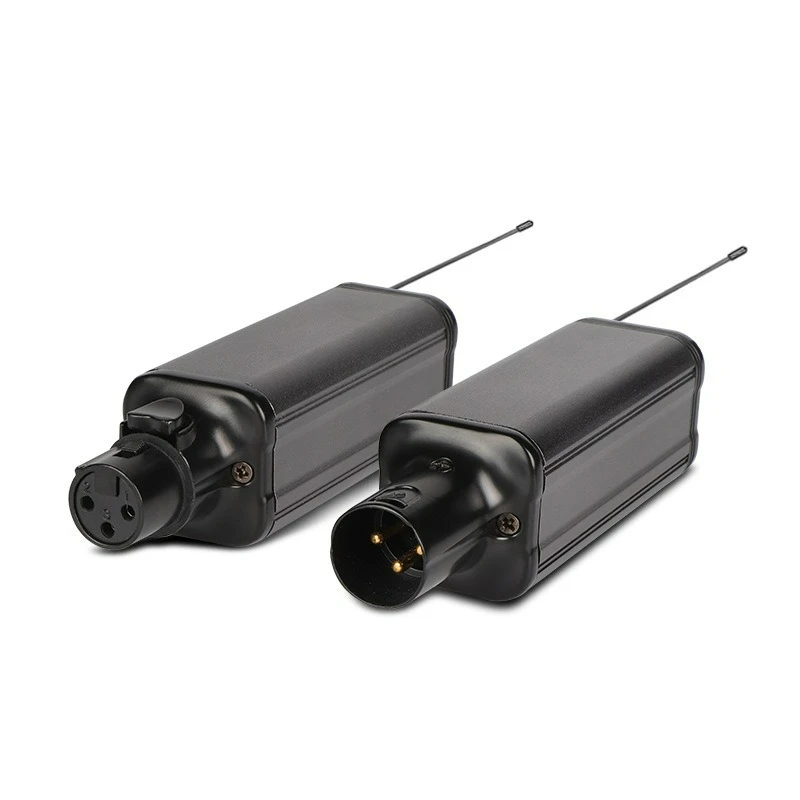 

Wireless Microphone Transmitter/Receiver Black 3w Long Distance 50m UHF for Microphone Mixer Sound Card Equipment 60Hz-15KHz