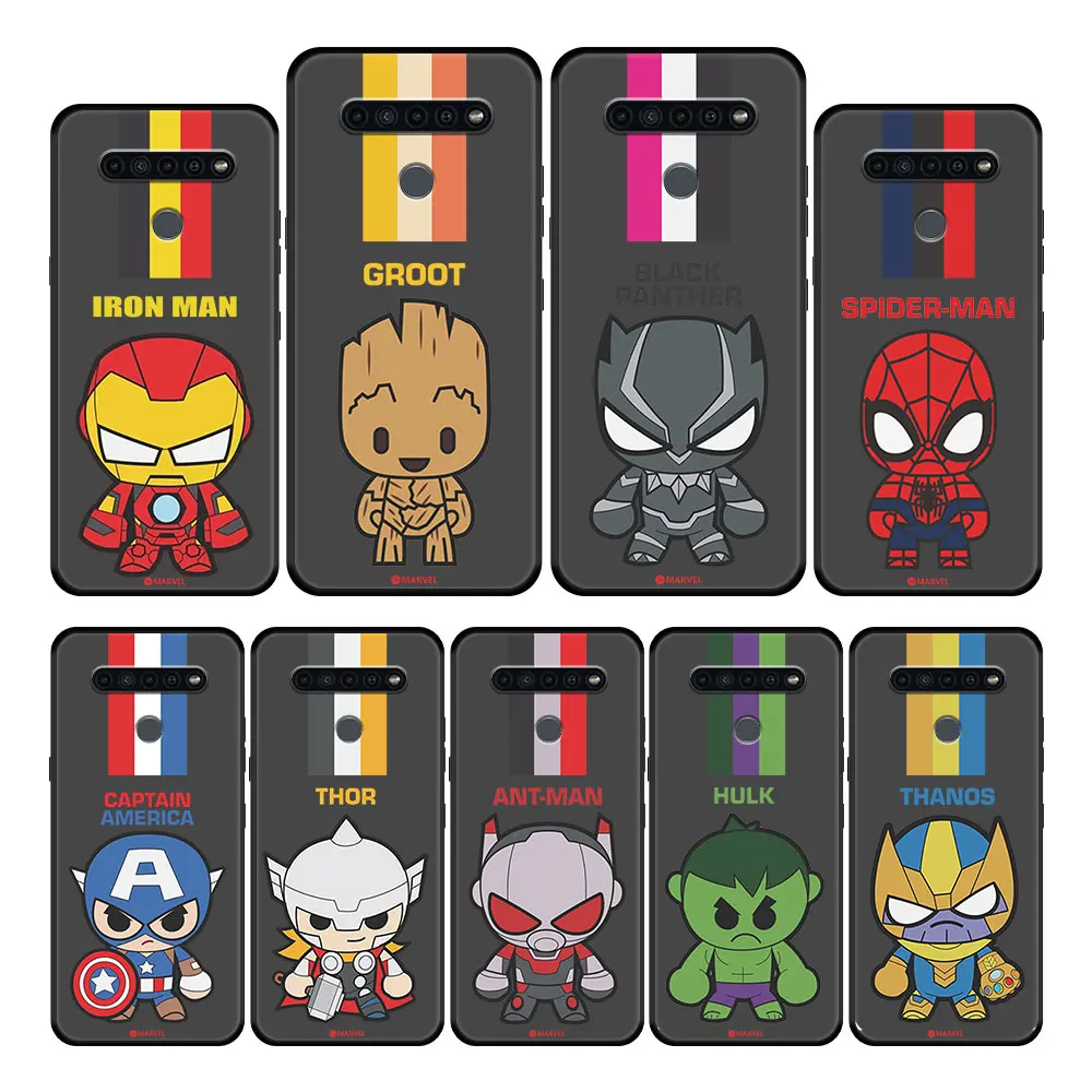 

Case Funda for LG G8 ThinQ K61 G7 K50 Q61 K41s K42 K62 K92 5G K51s Q52 K52 G6 Soft Shell TPU Celular Cute Marvel Hero Stlye