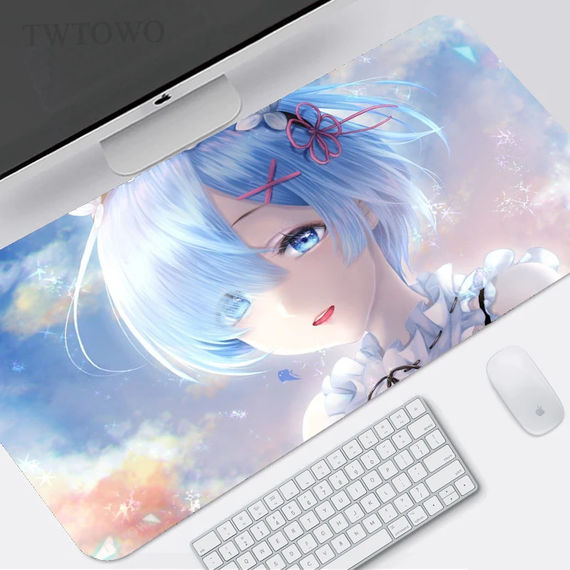 

Геймерский коврик для мыши Rem Re Zero XL, большой Настольный коврик для домашнего и компьютерного стола, натуральный каучук, коврик для мыши для ...