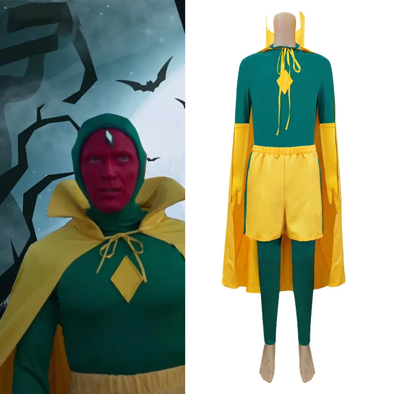 

Костюм для косплея Wanda Vision для мужчин и женщин, женский костюм для Хэллоуина, костюм для карнавала, мужской костюм