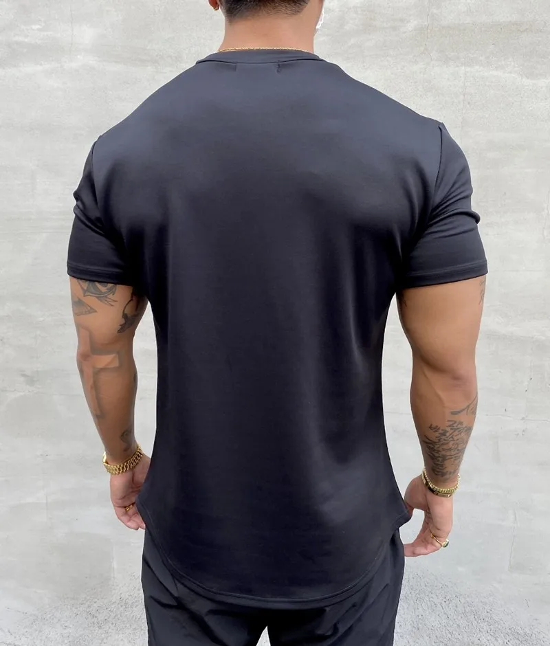 Gym Muscle Fitness T Shirt New Brand Men Outdoor Hip Hop Streetwear Loose Half Sleeve Male Summer Bodybuilding Tee Tops |