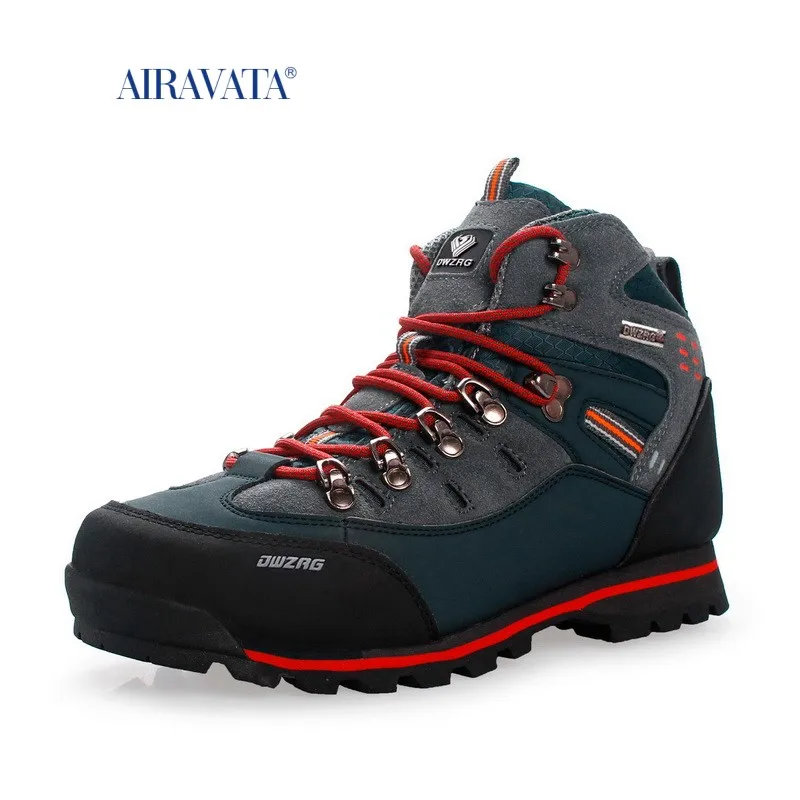 AIRAVATA Hiking Shoes Men Winter Mountain Climbing Trekking Boots Top Quality Outdoor Fashion Casual Snow Boots