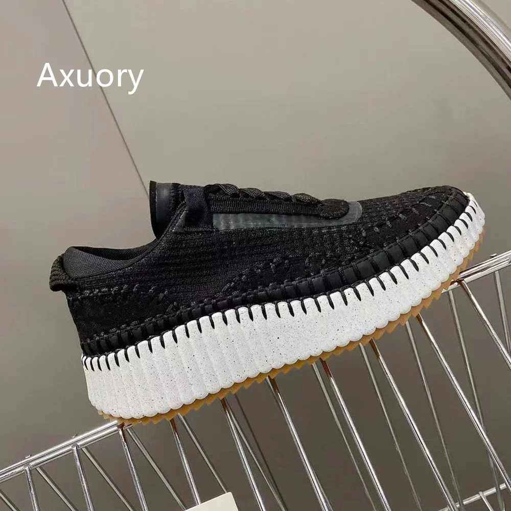 2023 Women's Sports Shoes Mixed Color Rainbow color Lace-up Casual Shoes With Box High Quality Handmade Platform Fashion Style