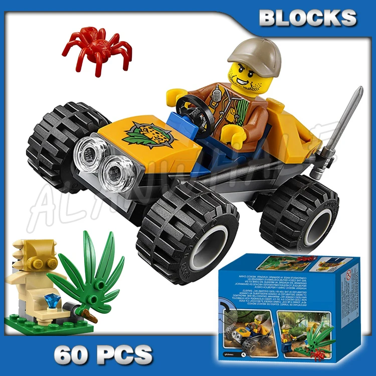 

60pcs Urban Jungle Buggy Statue Moving Leaf Red Spider Hidden Diamond 10707 Building Blocks Set Bricks Compatible with Model