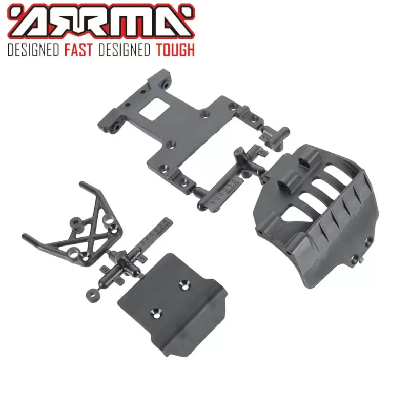 Original ARRMA AR320004 FRONT BUMPER/REAR CHASSIS PLATE for 