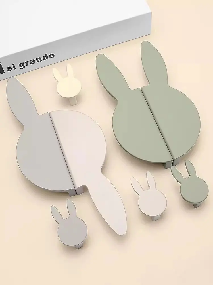 Красочные ручки для шкафа с милым кроликом детской комнаты мышь шкаф домашний