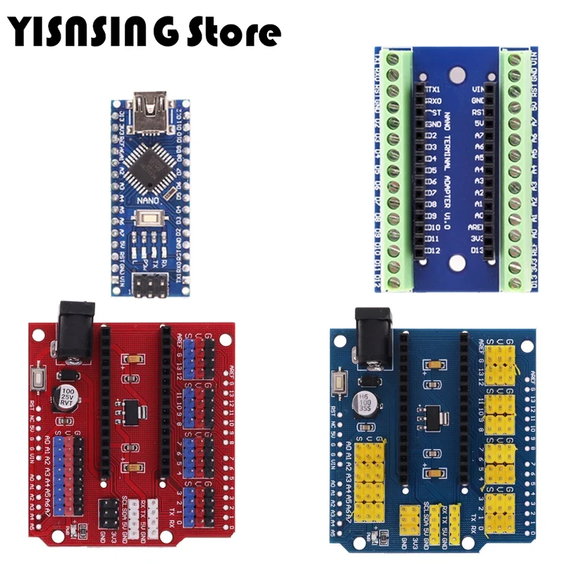 Плата расширения для контроллера NANO IO Shield V3.0 3 0 простой удлинитель Arduino UNO AVR ATMEGA328P