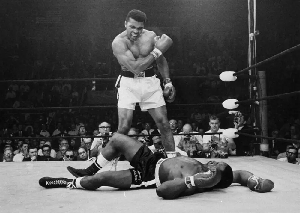 

Ali vs Sonny Liston художественный Шелковый плакат домашний Настенный декор