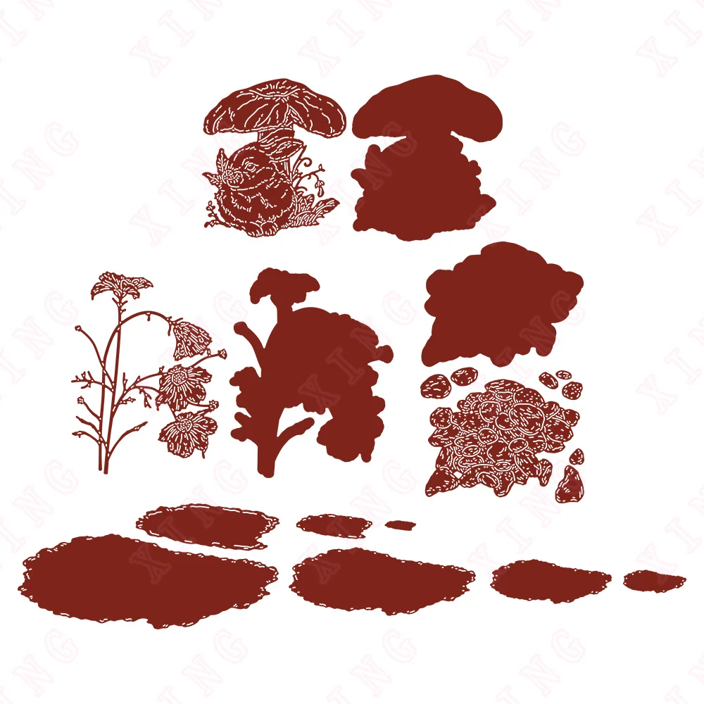 

New Metal Cutting Dies Diy Handmade Arrival Scrapbook Decoration Embossing Template Dudley Pebbles Splash Weeping Beauty Die Set