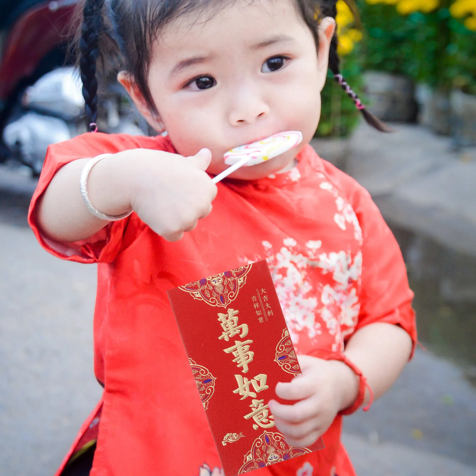 24 шт. новогодний красный конверт в китайском стиле с благословением милые