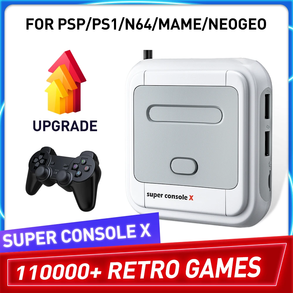 Игровая Ретро консоль X с 110000 ретро-играми для PSP/PS1/DC/MAME мультиплеера аркадная