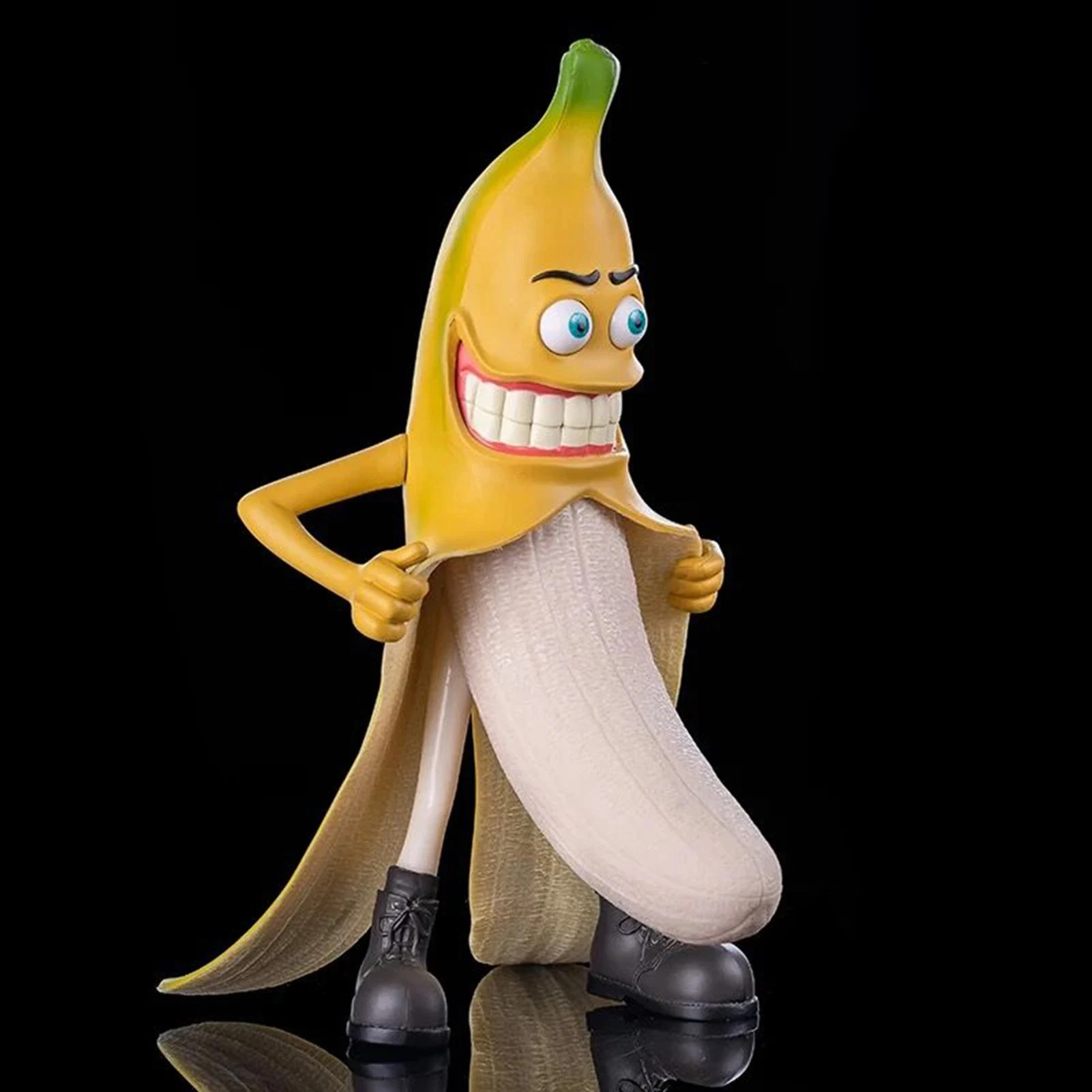 

Funny Banana Duck Man Statue Cute Peeled Banana Duck Figurines Ornaments Garden Decorations Resin Desktop Ornaments