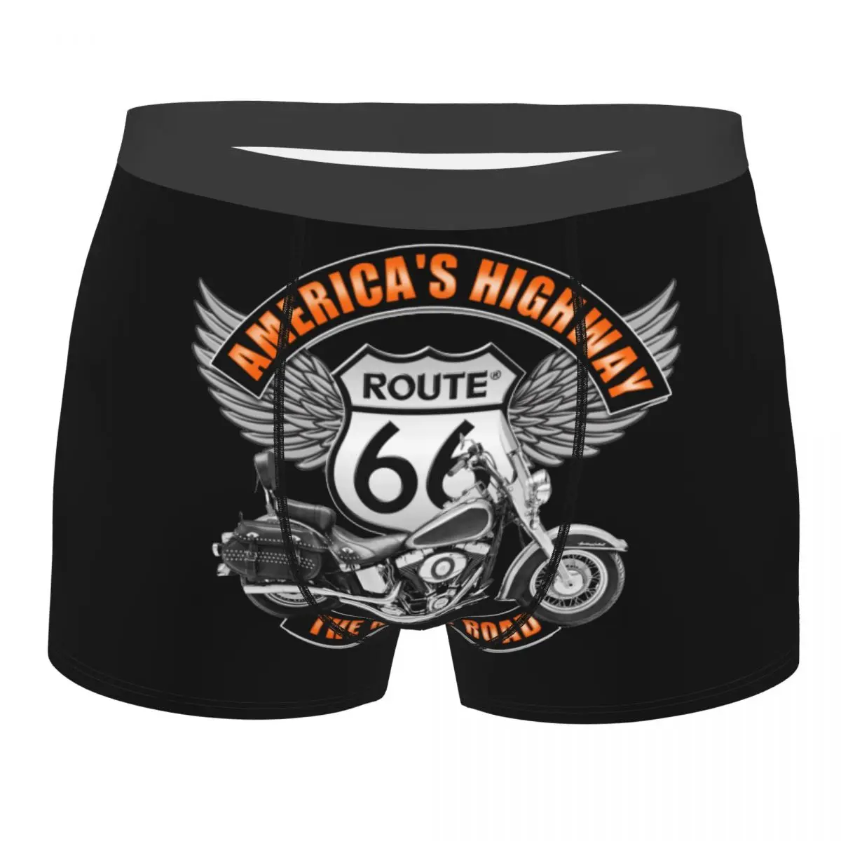 

Sexy Boxer Shorts Panties Briefs Men Americas Highway Underwear Route 66 Mother Road Classic Retro Oldschool Underpants for Male