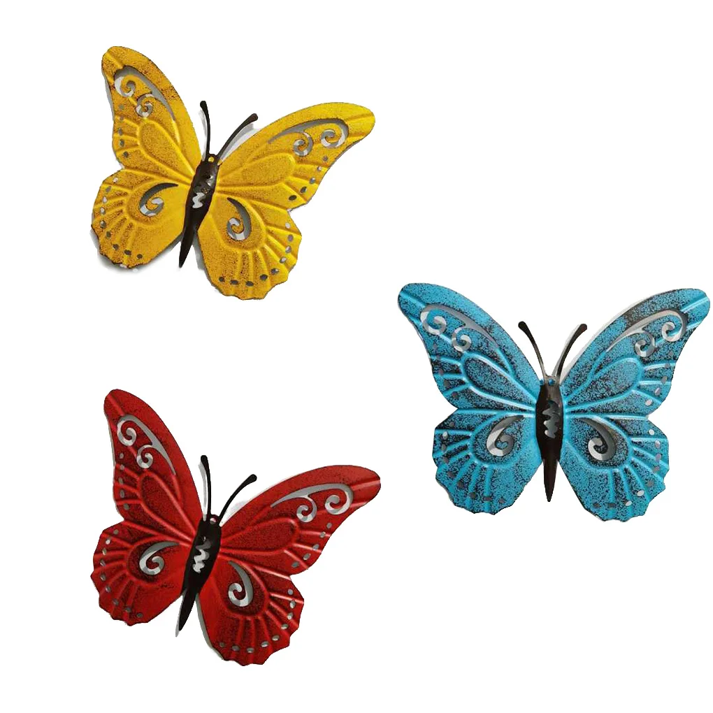 

Pack of 3 Garden Ornament 3D Insect Outdoor Yard Wall Art Decoration Craft Hanging Miniature Living Room Statue with Hook