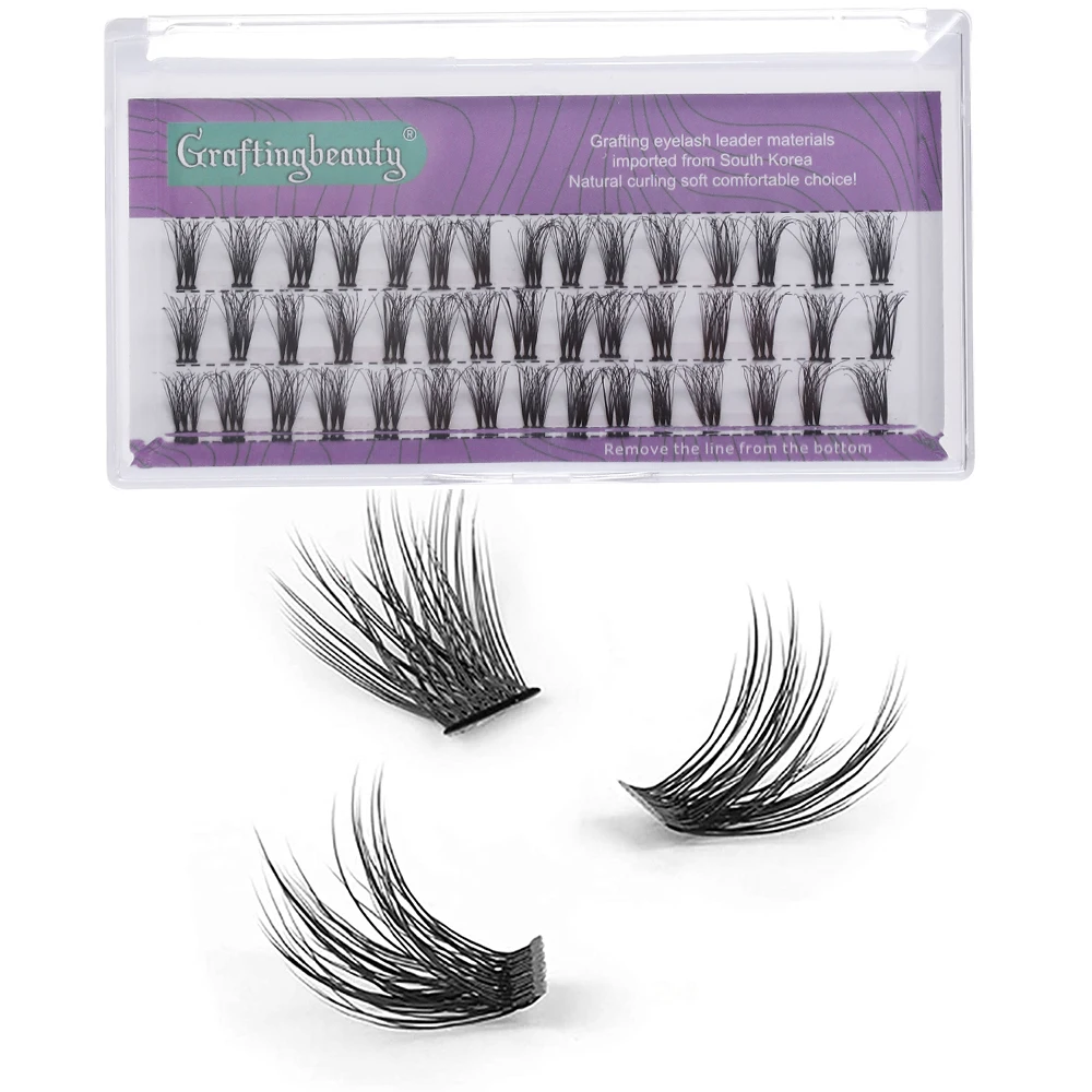 

Home Eyelash Extension Tool Fluffy C Curl Lashes Natural 3D 24 Clusters Individual Lash DIY Lash Extension Kit