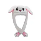 Шапка-кролик 50 см, движущаяся забавная шапка для прыжков с ушами, женская шапка-конверт для косплея с животными и ушами, праздничная шляпа