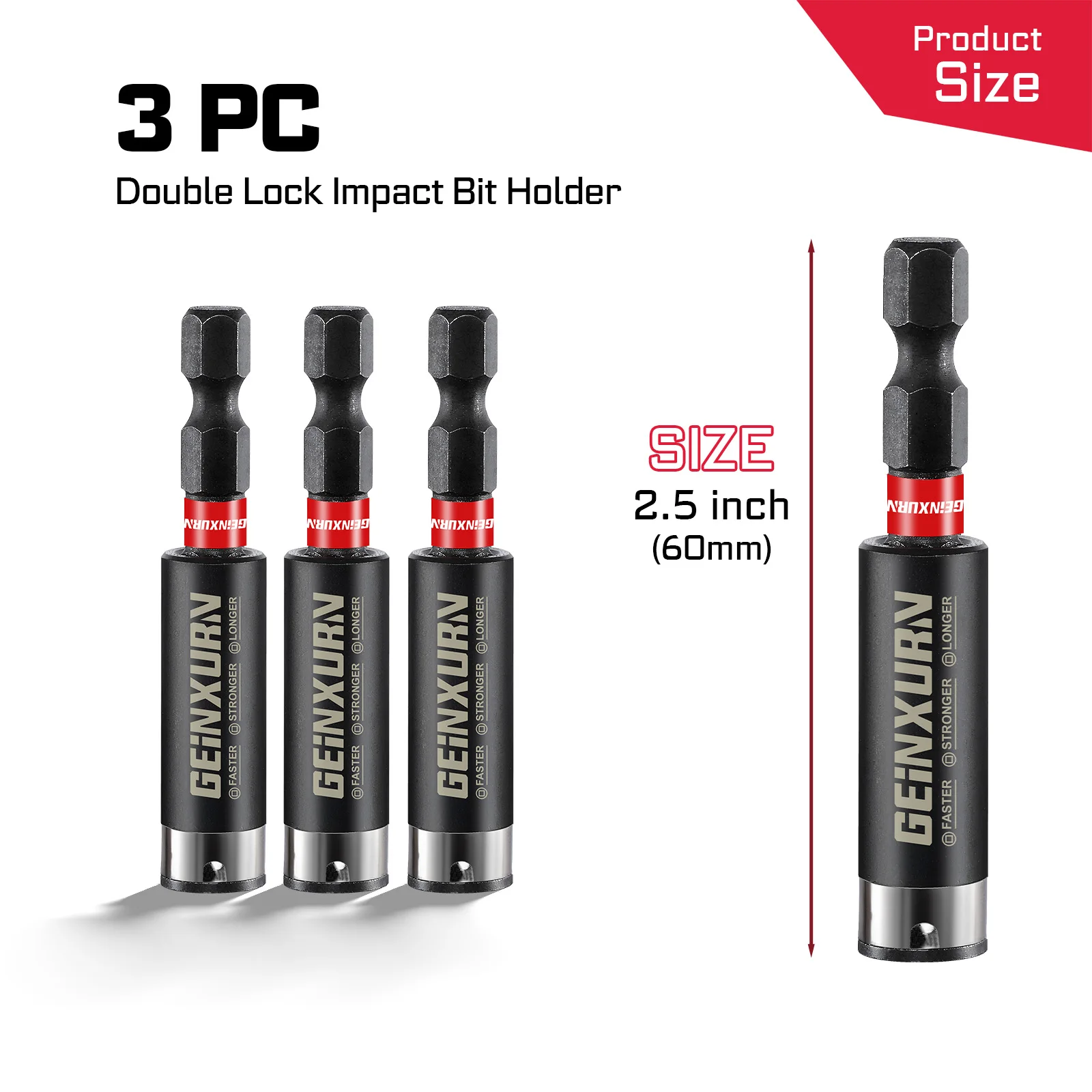 

Набор магнитных отверток Geinxurn Impact со стальным держателем для бит