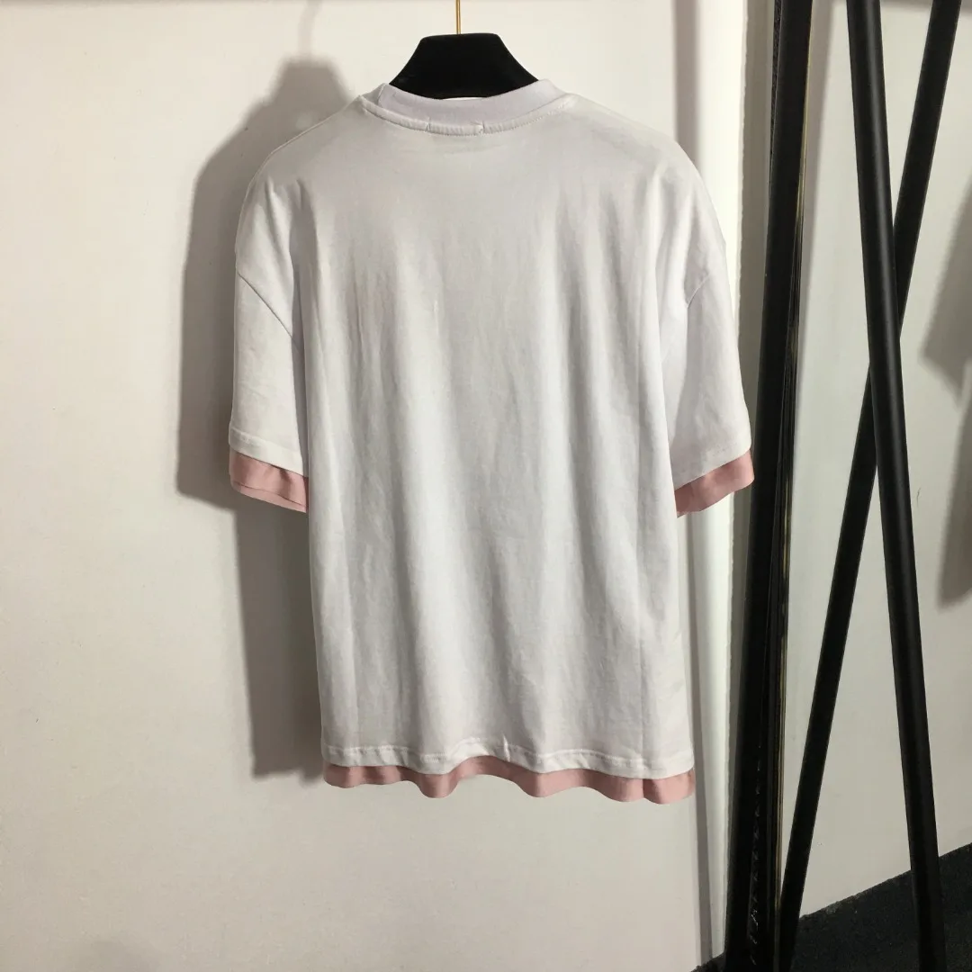 

Women's Oversized T-shirts Summer Fashion Short Sleeve White Loose Cotton Tops Tees YYDS0755