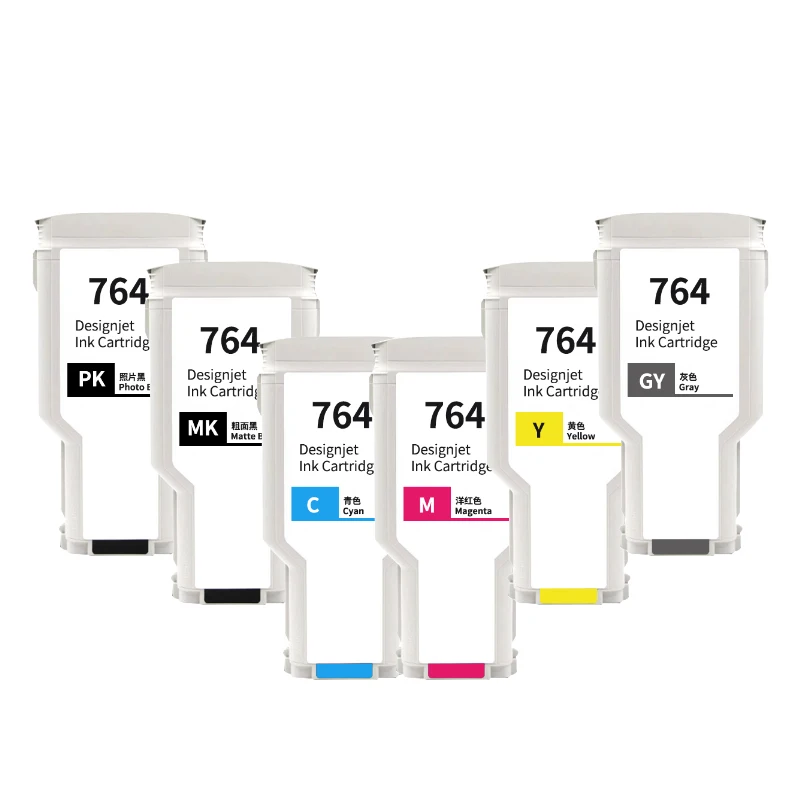 Фото Совместимый чернильный картридж 764Ink для широкоформатного плоттера HP Designjet T3500 C1Q13A C1Q14A C1Q15A C1Q16A C1Q17A C1Q18A №5