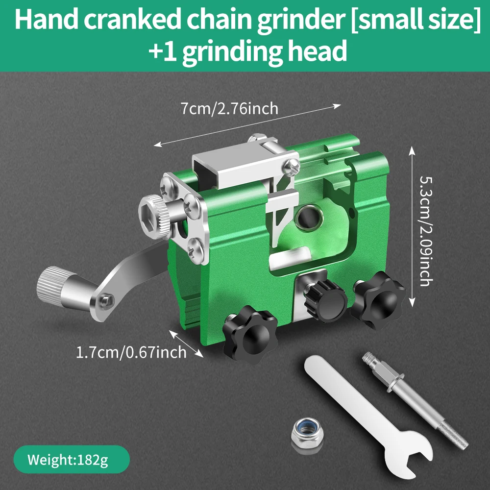 

Точилка для ручной бензопилы с 3 алмазными шлифовальными головками — профессиональный набор для быстрой заточки деревообработки и садовых цепей