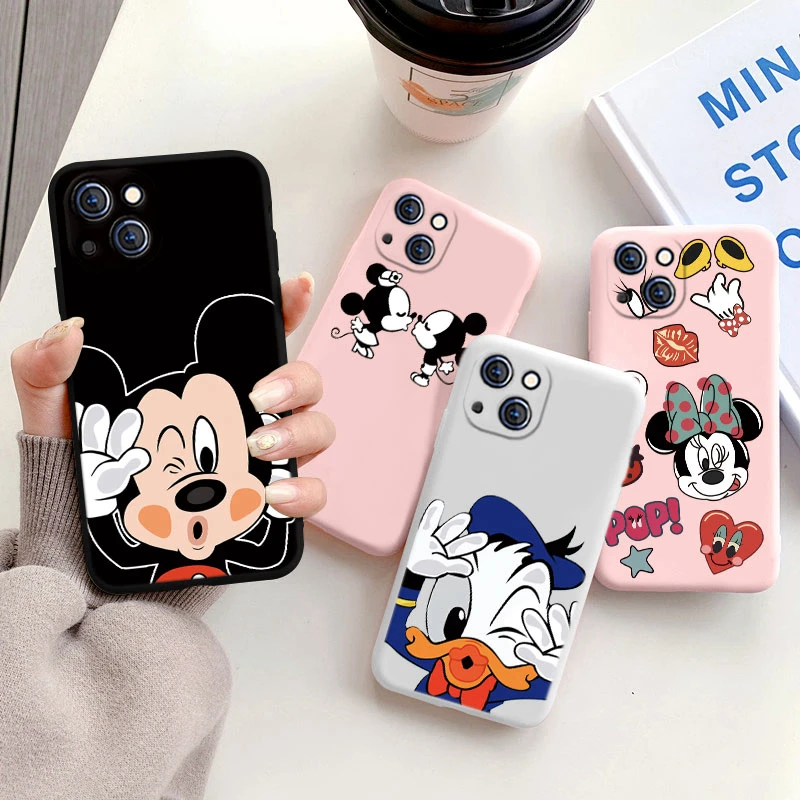 Мини-чехол для телефона с Микки и Минни iPhone 13 Pro Max забавная Милая мышь Дональд Дак