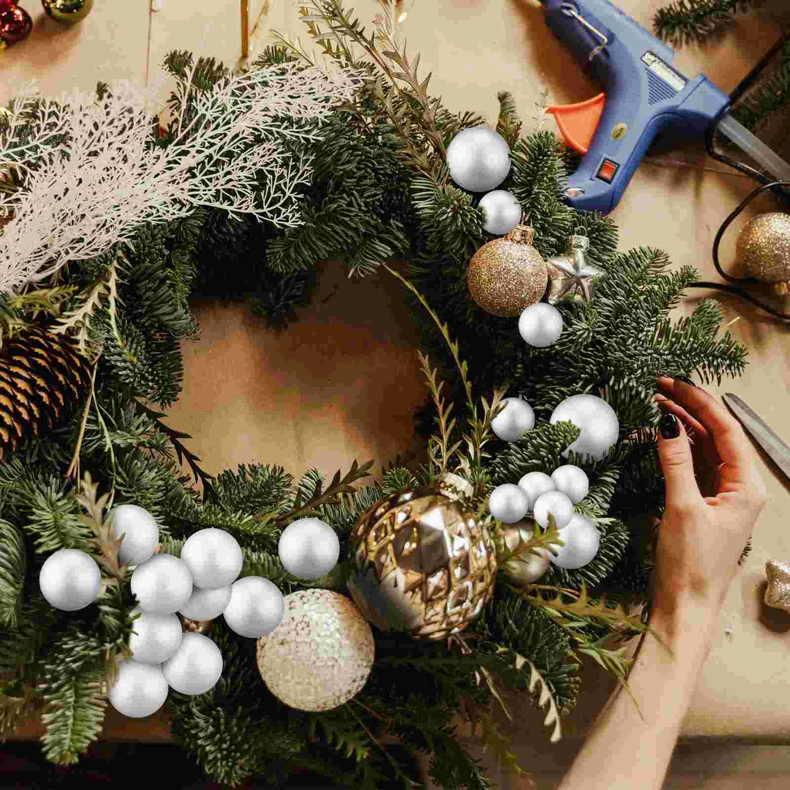 50 шт. круглый полистирол для рисования рождественских материалов рукоделия