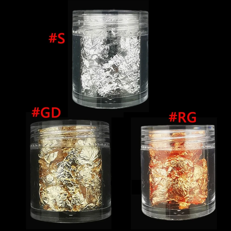 

Серебристо-золотистые блестящие хлопья, фольгированные хлопья, блестки, блестки для ногтевого дизайна, бумажные листы для декора, поделки «...