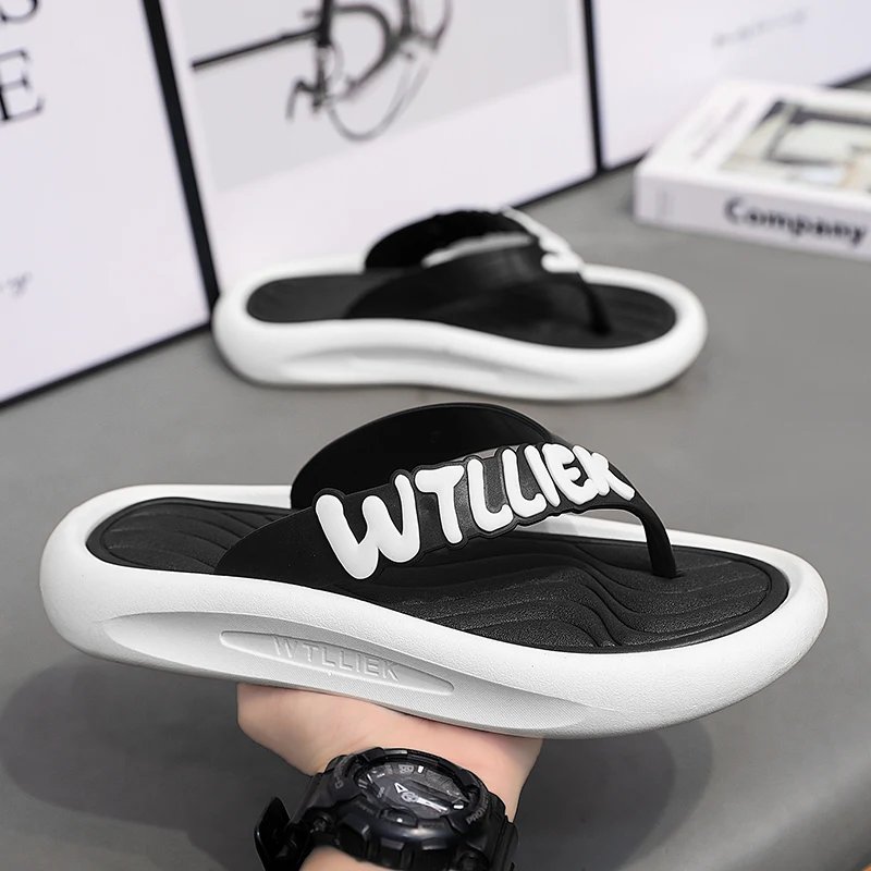 Мужские Модные Нескользящие Шлепанцы Лето 2024 Пляжные Спортивные Сандалии