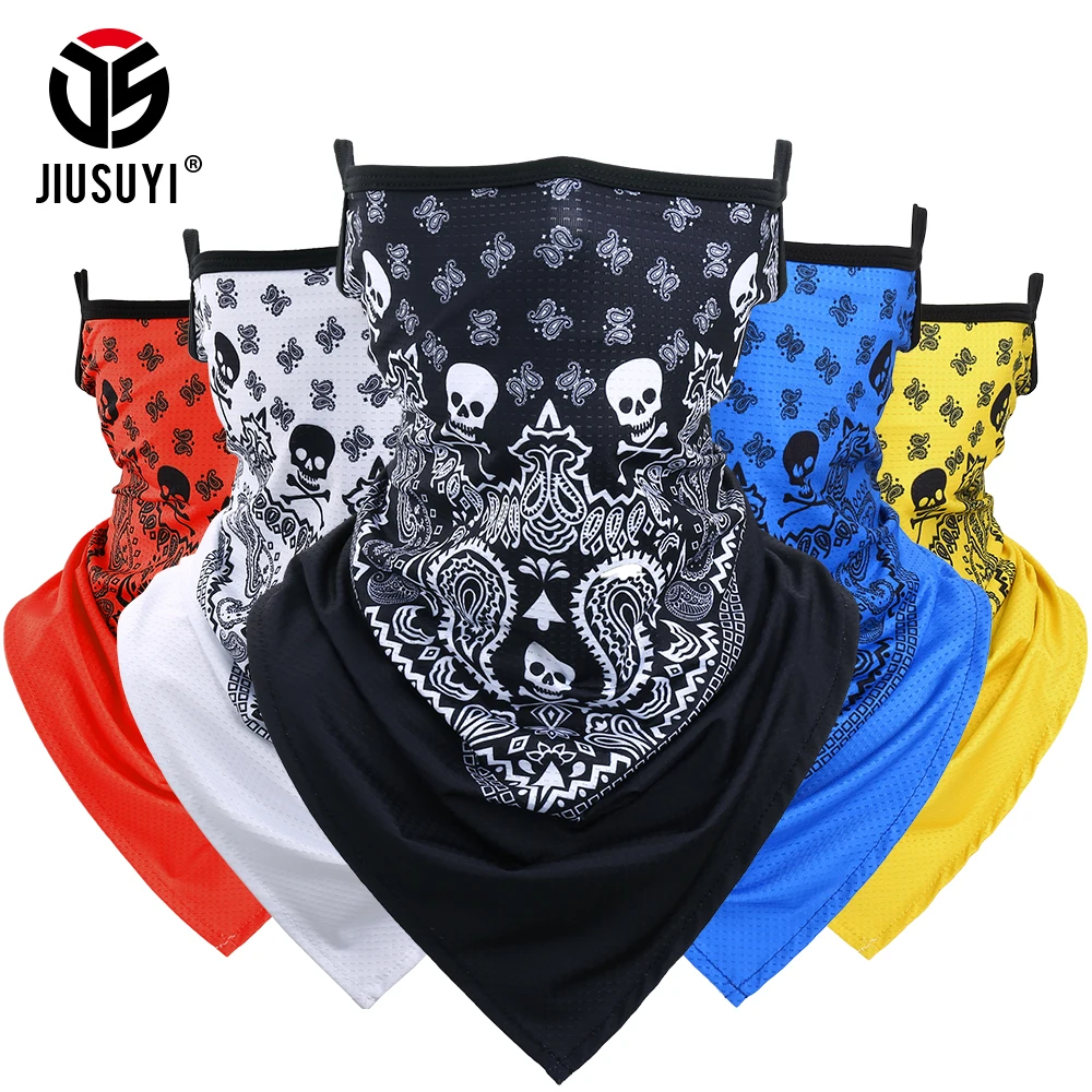 

Tube Bandana Face Mask Summer Breathable Neckerchief Hanging Ear Quick Dry Skull Neck Gaiter Magic Scarf Headband Men Women