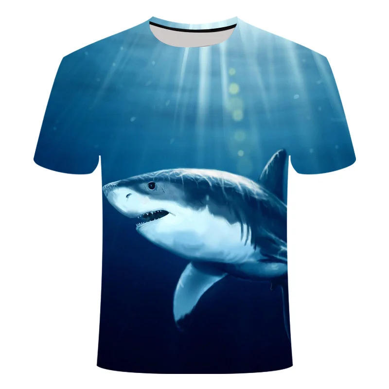 

Shark T Shirt Men Sea Tshirt Punk Rock Clothes 3d T-shirt Animal Rap HipHop Tee Fitness Mens Clothing 2021 New Casual Streetwear