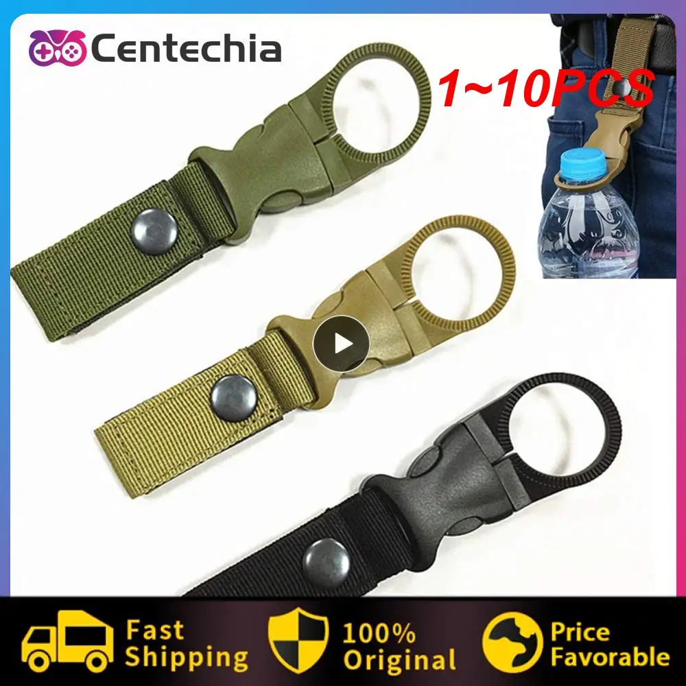 

1~10PCS clasp molle attach Buckle Holder tool webbing backpack Hanger Hook Carabiner Water Bottle clip hang camp hike outdoor