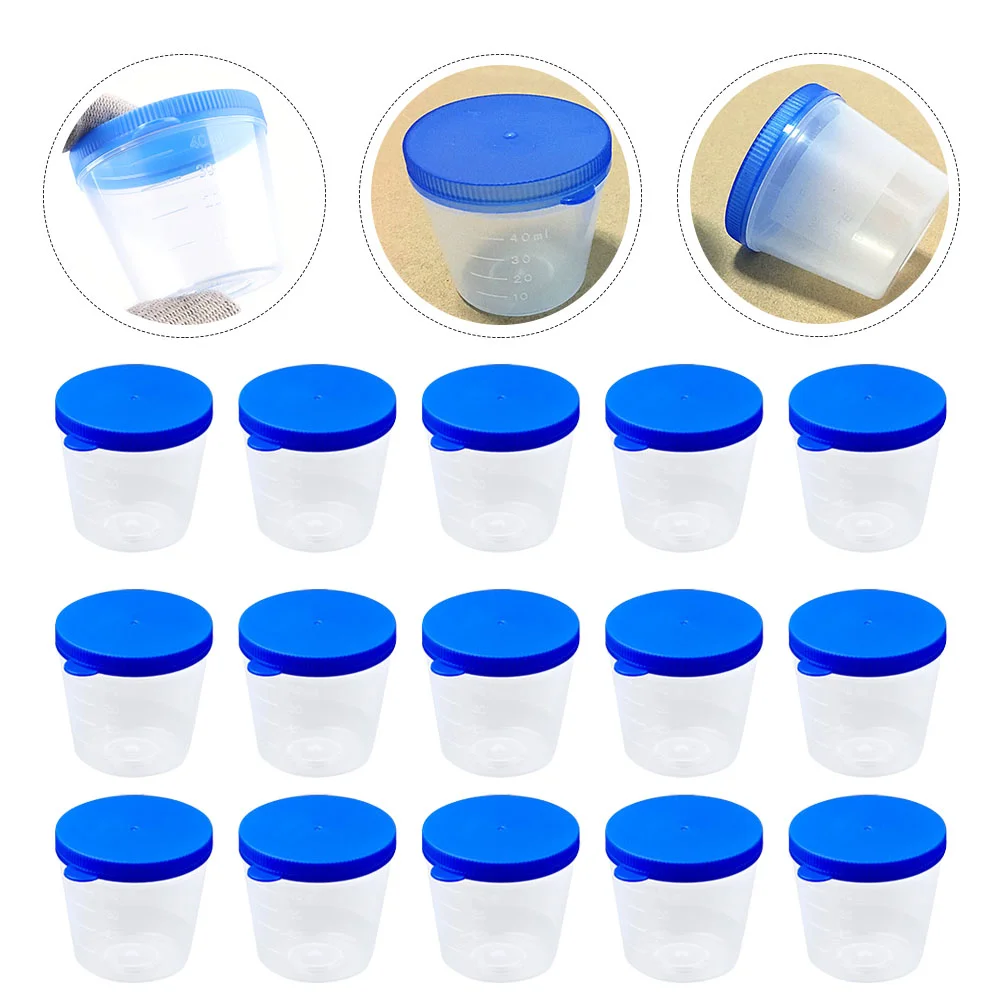 

Specimen Cups: 100pcs Sputum Cup Containers Pregnancy Test Cup for Laboratory Safe Sample Testing 40ml