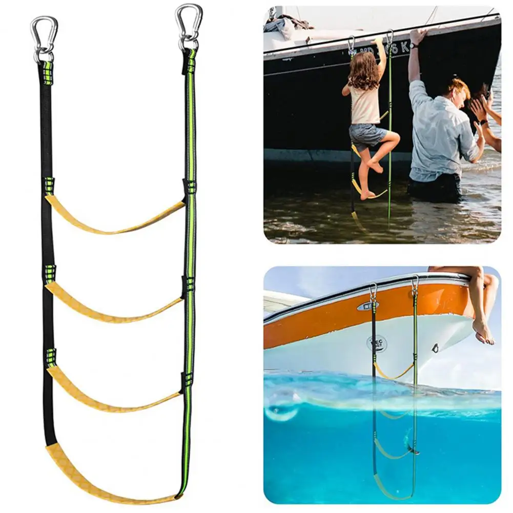 

3/4/5 Step Boat Rope Ladder Boat Launching Ladder Nylon Webbing Boat Folding Ladder Ladder Swim Ladder For Sailboat